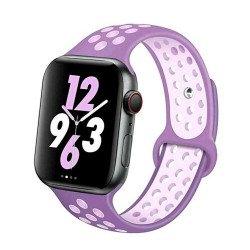 Breathable Sport Strap Wristband Replacement for Apple Watch Series 9/8/7/6/5/4/3/2/1/SE - 41MM/40MM/38MM (Purple Pink) Breathable Sport Strap Wristband Replacement for Apple Watch Series 9/8/7/6/5/4/3/2/1/SE - 41MM/40MM/38MM (Purple Pink)